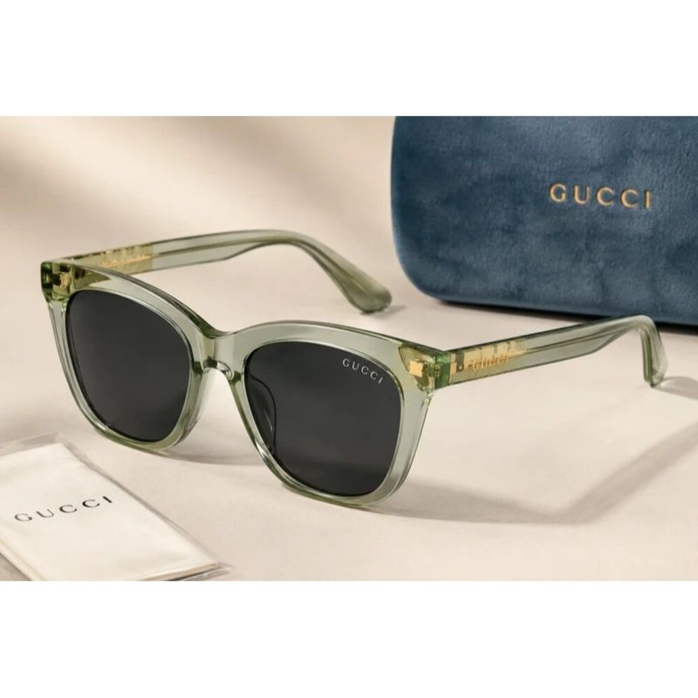 Gucci sunglasses green mint gold women's GG0564S-004 made in Italy